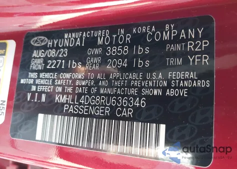 2024 Hyundai Elantra Se from USA, damaged, VIN KMHLL4DG8RU636346